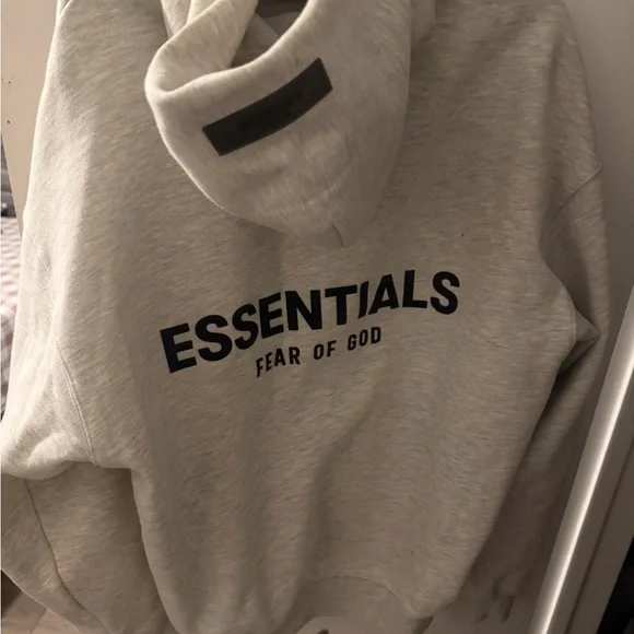 Fear of God Essentials Heather Gray Pullover Hoodie - Picture 2 of 2